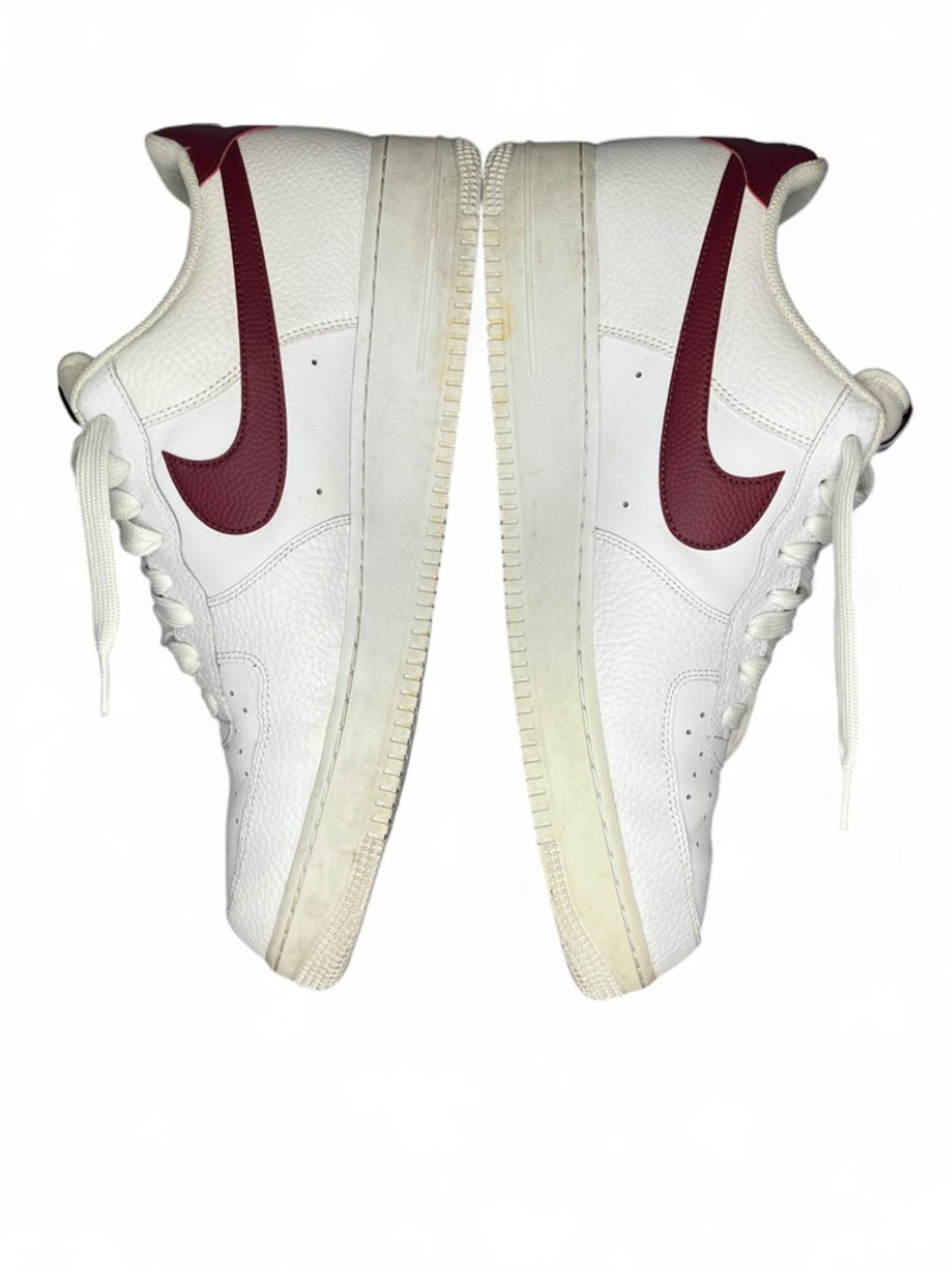 NIKE Men's Air Force 1 '07 LV8 White Night Maroon Shoes Size 14 CZ0326-100